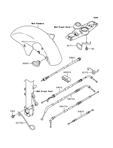 ZX1200 Тросы управления