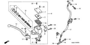 VT125 Fr. brake master cylinder