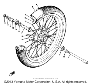 TZ750A Переднее колесо