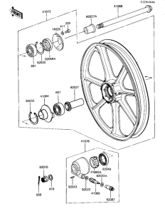 KZ440 Front wheel / hub