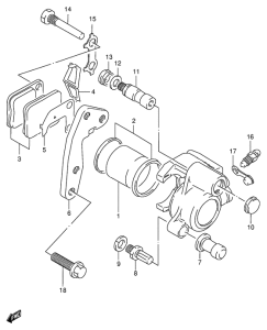 DF125 Передний суппорт