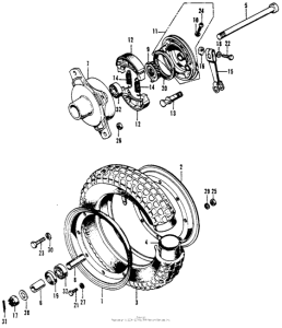 CT70 Переднее колесо
