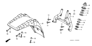 ATC250ES Steering stem /  front fender