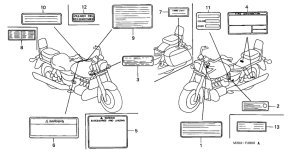 GL1500C Лейбл предостережения