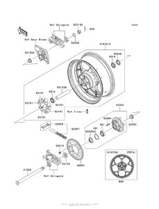 ZX1400 Заднее колесо и цепь