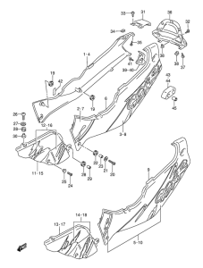 GSX-R1100 Обтекатель задний