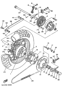 XV250 Переднее колесо