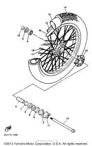 XV535TC Переднее колесо