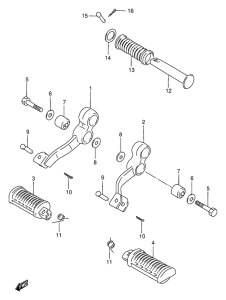 GN250 Подножки