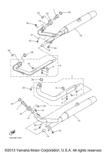 XVZ1300ATM Выхлопная система