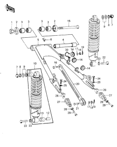 KZ1000 Swing arm / shock absorbers