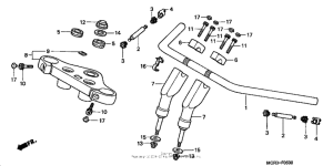 VT750DC Handlebar + top bridge