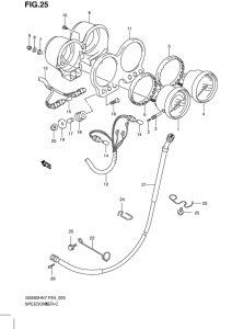 GS500 Спидометр-тахометр