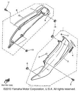 FZR1000BC Боковые обтекатели