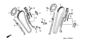 NT650 Цепь грм / натяжное устройство