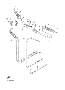 YZF-R1 Steering handle. cable