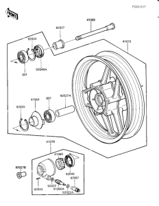 ZX900 Front wheel / hub