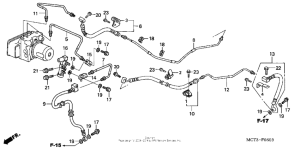 FSC600 (ABS) Rear brake pipe (fsc600a'03-'05)