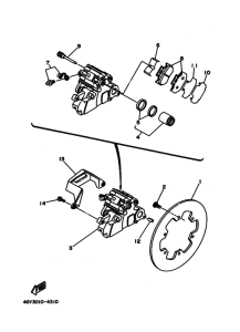 TT250R Задний суппорт