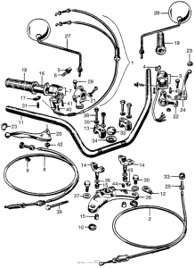 CB450 Handlebar + cables + mirrors