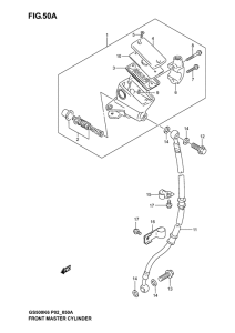 GS500 Передний тормозной цилиндр