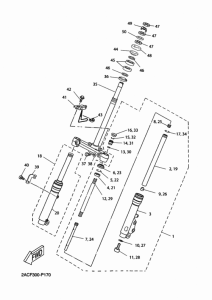 YN50F Передняя вилка