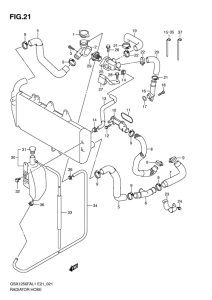 GSX1250 (ABS) Радиатор hose