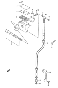 VL1500 Передний тормозной цилиндр