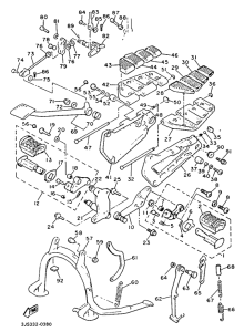 XVZ13TD Stand. footrest