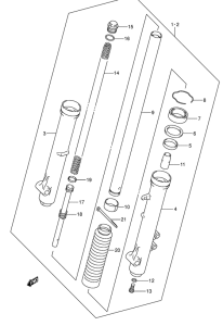 DR-Z125 Передняя вилка