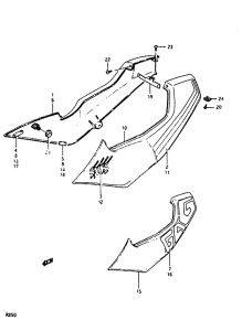 RB50 Обтекатель задний