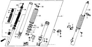 XR200R Передняя вилка