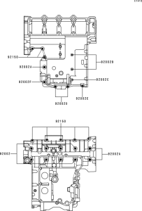 ZX400 Болты крепления картера