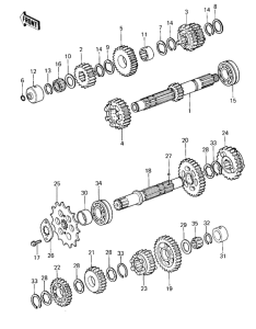 KZ550 Трансмиссия