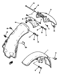 XS1100 Front fender. rear fender