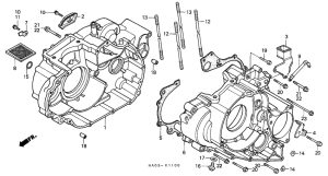 ATC250ES Картер двигателя