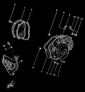 TZR50 - couvercle de carter 1
