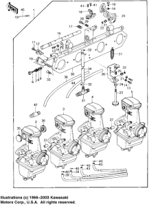 KZ1000 Carburetor assy