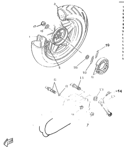 CW50RSP Переднее колесо