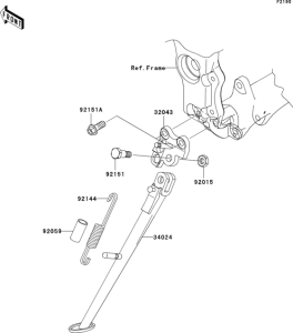 ZX1000 Подножка