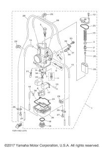 YZ125J2 Карбюратор