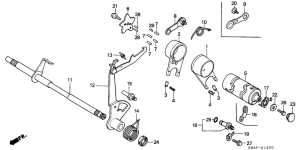 C50 Gearshift fork /  gearshift drum