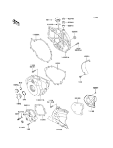 KLE500 Крышки двигателя