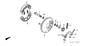 ATC250ES Передний тормоз