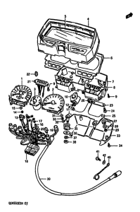 GSX550 Speedometer-tachometer