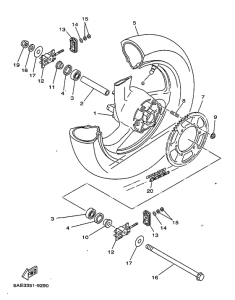 TDR125 Переднее колесо