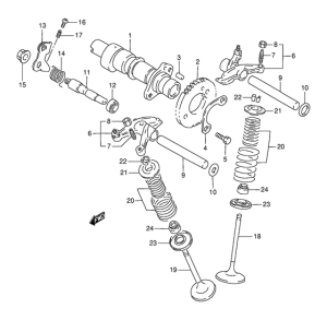 DR800 Распределительный вал-клапаны