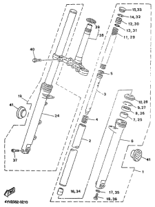 TZR50 Передняя вилка