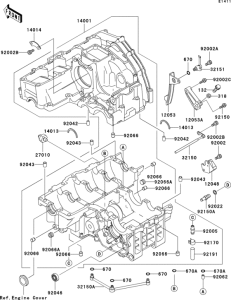 ZX750 Картер двигателя