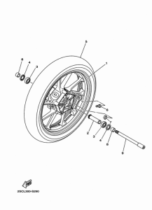 FZ09 Переднее колесо